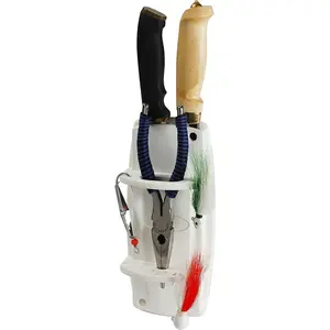 - 55150A  and Plier Rack - Sturdy & Easy to Install Fishing Tool Organizer - White