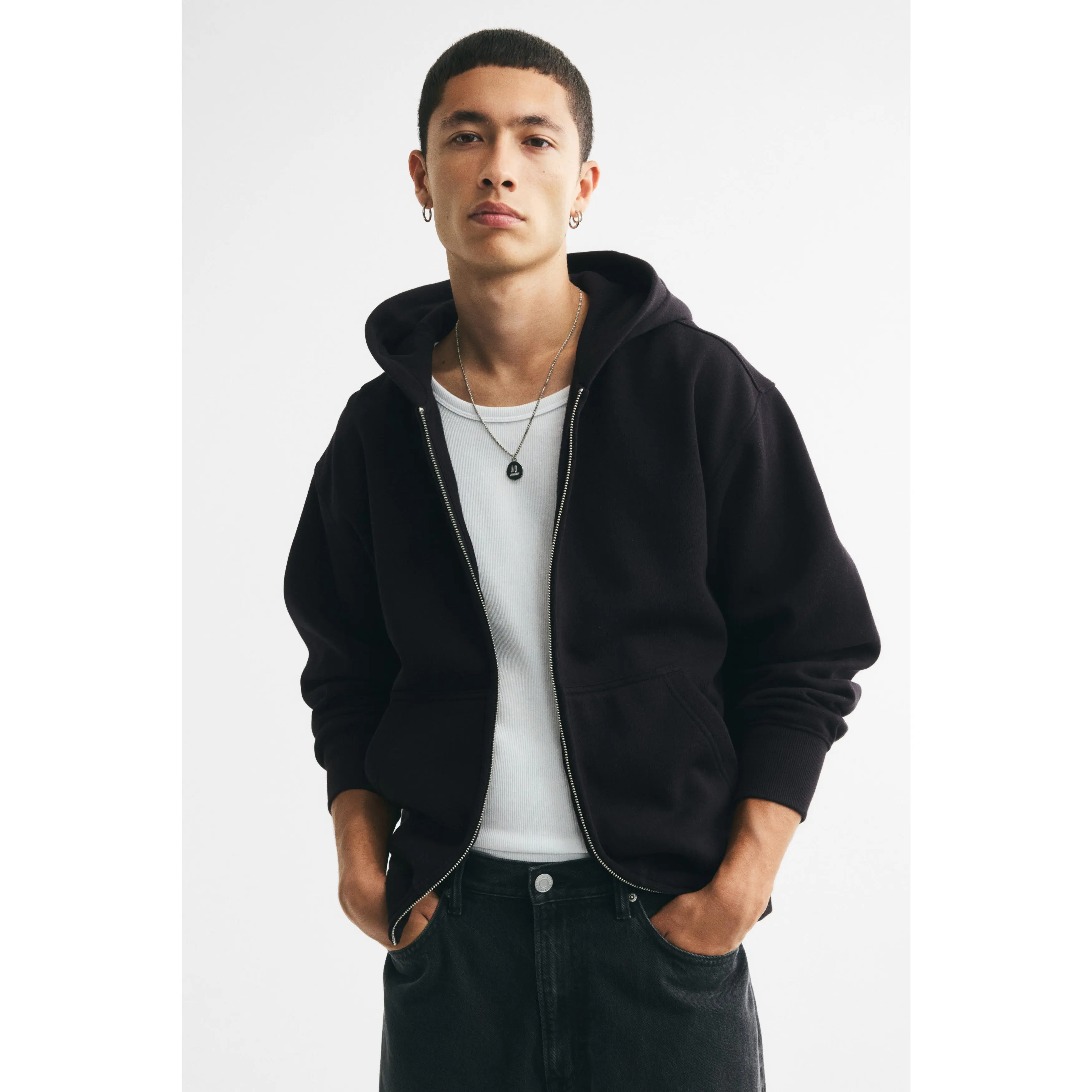 H&M Relaxed Fit Zip-through hoodie