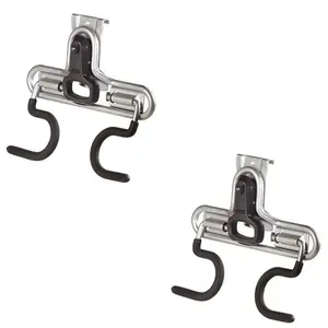 Rubbermaid FastTrack Wall S Hook 2 Handle Tool Storage Organizer Rack (2 Pack)