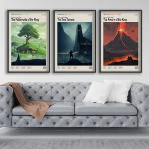 LOTR Moive Posters Unframed, Minimal Movie Posters, Fantasy Wall Art Decor, Tolkien, Middle Earth Poster, Gift for him, Home Decor, Epic Movie Prints