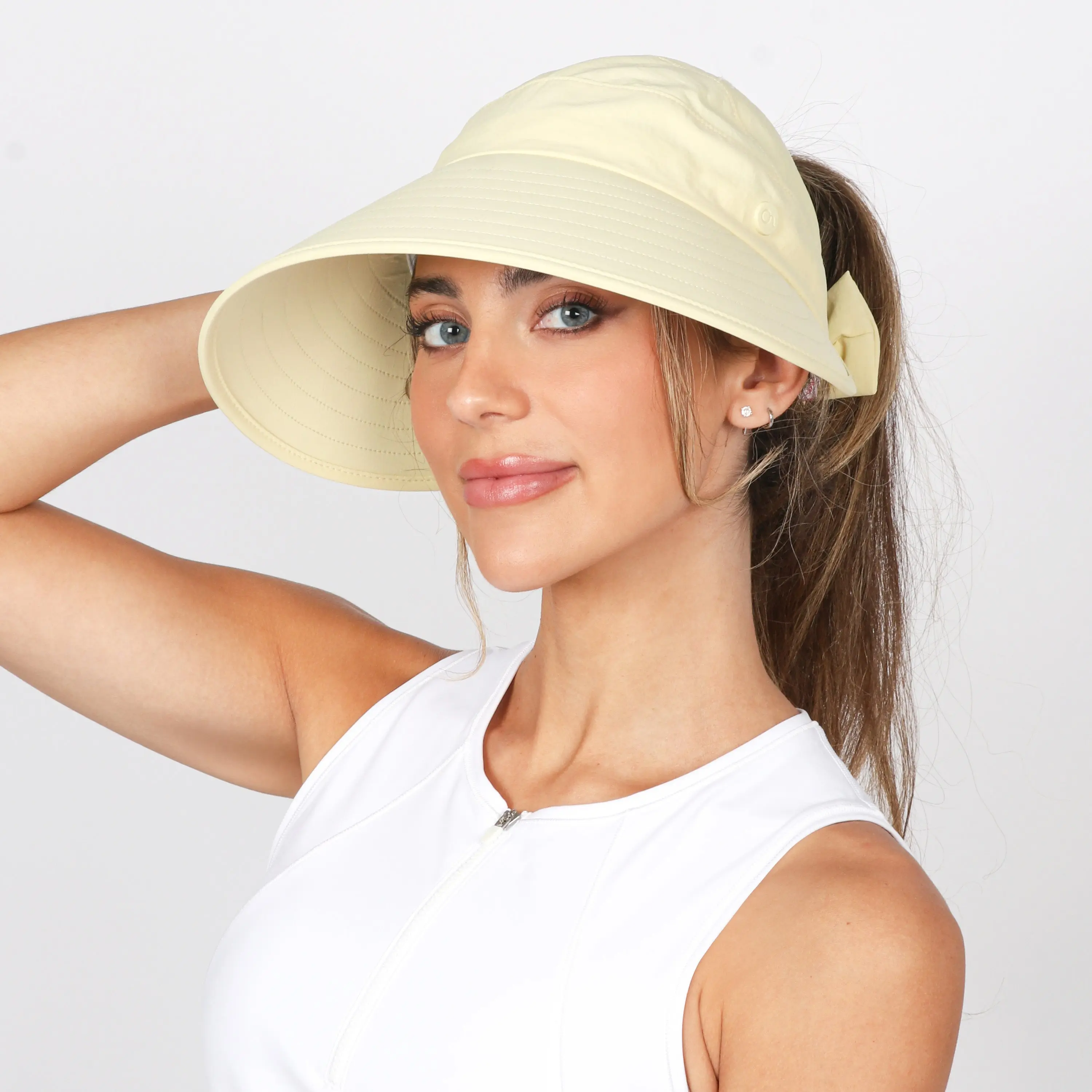 Sunblocker Ponytail Hat for Women with Back Bow