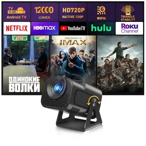 XGODY Gimbal 5MINI Smart Projector - Native 720P, 4K Support, WiFi 6, Android 11, Night Light Projection, Bluetooth Audio, 180° Rotation for Home & Gaming