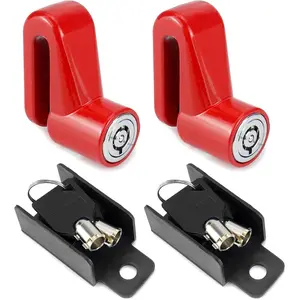 Motorcycle Bike Anti-Theft Wheel Disc Brake Lock, 2 Pack Safety Disc Wheel Lock, Mountain Road Bike Padlock with Keys