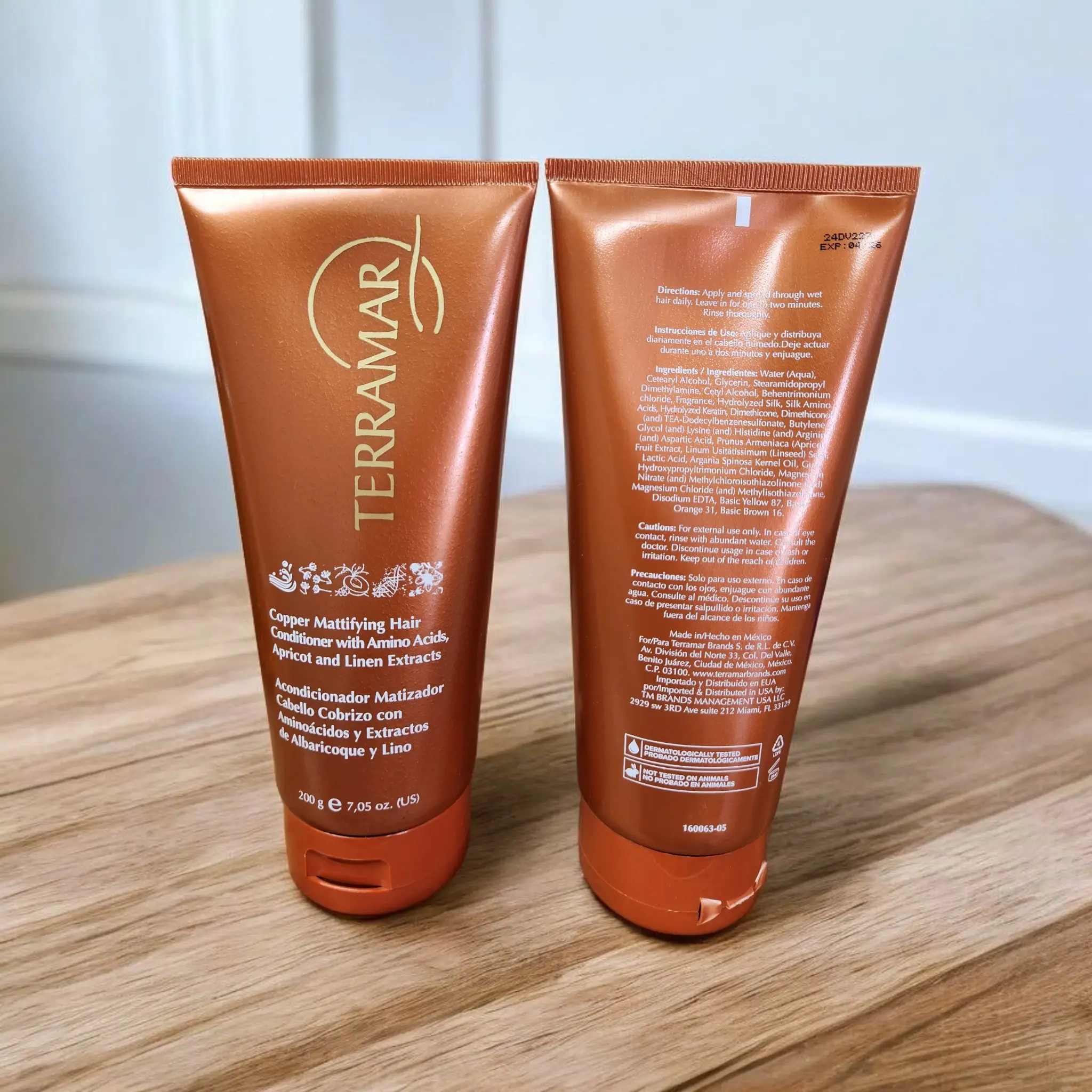 Terramar 2-Piece Haircare Set - Nourishing Copper Hair Cleanser & Volume Repair Conditioner with Hair Growth Formula, Amino Acids, Apricot Extracts, Flax Extracts