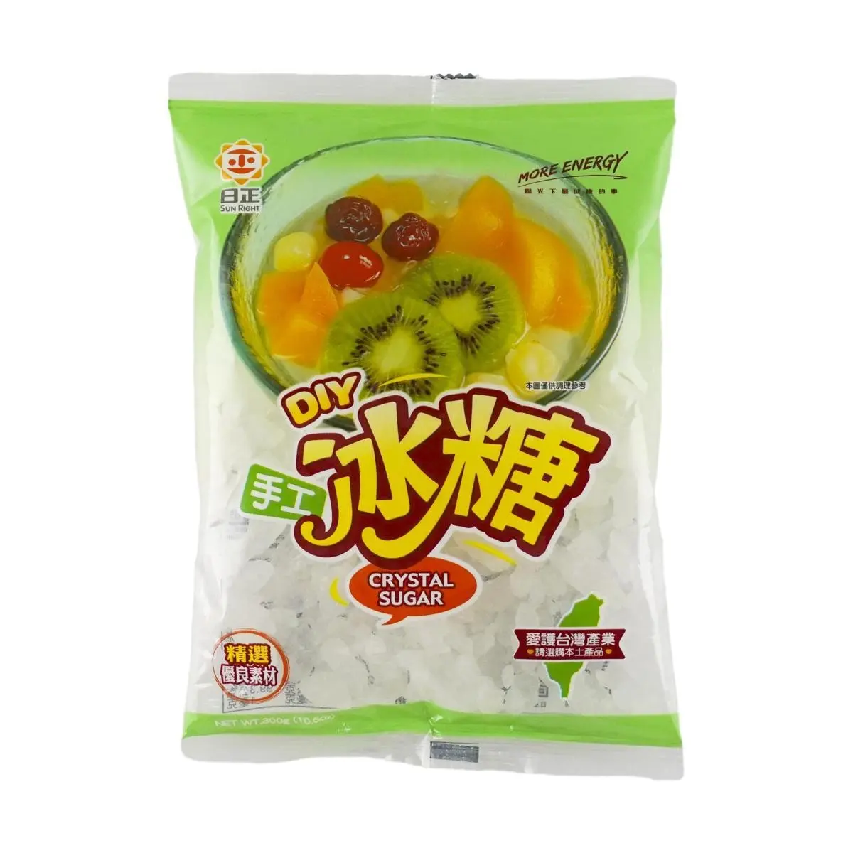 SUNLIGHT Taiwan Handmade Rock Sugar 300g - Pure Natural Sweetener for Cooking & Baking
