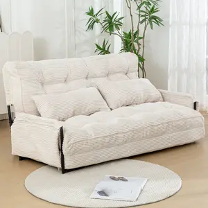 MAXYOYO Adjustable Floor Sofa Bed with Pillows - Multi-Position Folding Lounger & Sleeper Chair with Armrests for Living Room, Gaming & Reading