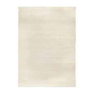 Crystal Art 361445WEB 5 x 7 ft. My Magic Carpet Machine Washable Solid Area Rug, Solid Cream