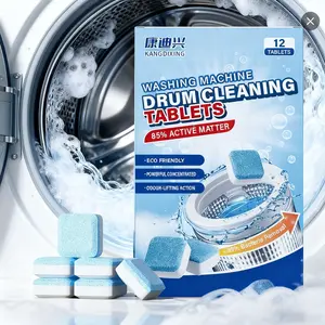 Effervescent Washing Machine Cleaner Tablets – Removes Odor & Residue; Powerful Washer Cleaning Tablets – Deep Clean & Deodorize; All-in-One Washer Cleaner – Effervescent Cleaning Tablets for Fresh Laundry Household