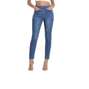 HDE Women's High Waisted Pull On Skinny Jeans with Tummy Control & Stretch Denim Jegging All Seasons Machine Washable High Rise Elastic Waistband