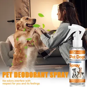 Rozino No-Wash Dog Deodorizing Spray with Orange Essential Oil - 100ml Odor Neutralizer for All Dog Breeds Long Lasting Freshness 99.9% Odor Elimination Fine Mist