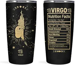 Virgo Gifts for Women, Zodiac Cup, 20 OZ Astrology Tumbler, Witchy Gothic Gifts, Stainless Steel Insulated Constellation Cup