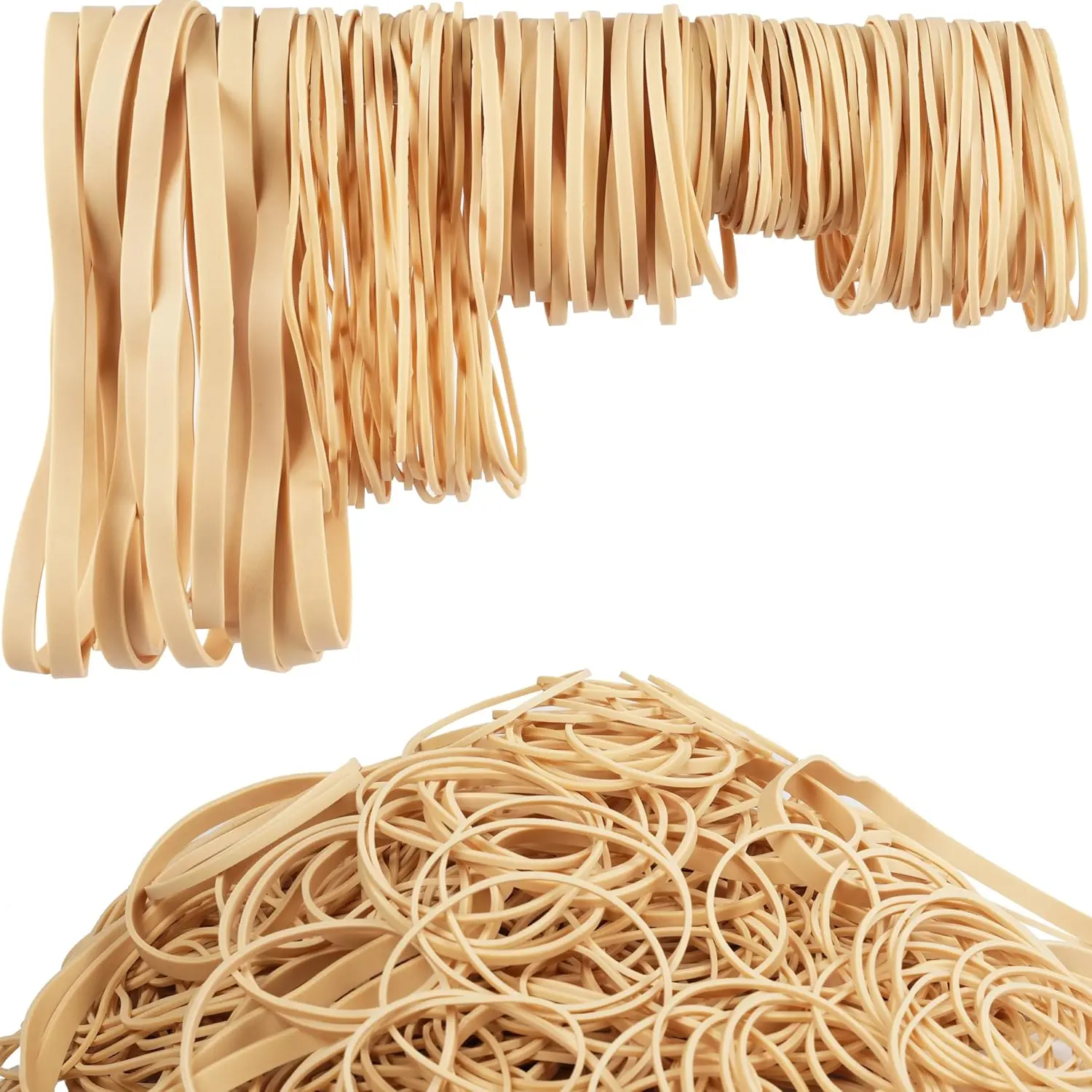 -Rubber Bands Assorted Sizes Beige Elastic Bands for Office Supplies 0.5lbs Size16,Size#18,Size #33,Size(4-4/5" x 1/6"),Size#69 Rubber Band