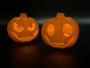 Jack-O-Lantern Pumpkin w/ Flickering LED Candle | Halloween Decor | MCGadgets | Wall Art | Halloween | Home Decor
