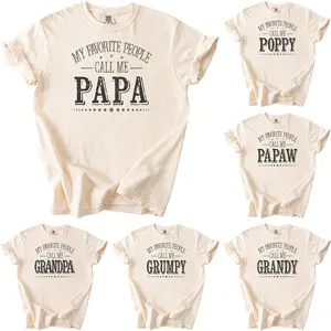 Custom Comfort Colors My Favorite People Call Me Papa Shirt, Personalized Dad T-Shirt, Father's Day Gift, Grandpa Papaw Grandy Daddy Shirt