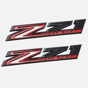2x  Z71 off Emblem Badges fits Silverado 2019-2025 Black Red