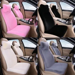 Universal Car Seat Cushion, Plush Car Seat Pad, Comfortable Warm Backrest, Warm Car Seat Cover, All-Season Use, Easy Installation, Universal Fit