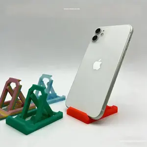 Foldable 3D Printed Phone Stand, Card Style Pocket Storage, Hinge Structure, Stable Phone Holder, Multiple Colors, Cafe Office Home Use