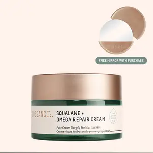 Biossance Squalane + Omega Repair Cream Jumbo Size - Ultra-Moisturizing Face Cream - Skin Care with Hyaluronic Acid, Ceramides, Squalane - Ideal for Dry & Sensitive Skin, Intense Hydration Moisturizer