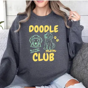 Doodle Mom Club T-Shirt, Sweatshirt, Hoodie - Goldendoodle, Dog Graphic Tee