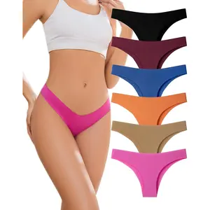 Seamless Cheeky Underwear for Women - No Show Bikini Briefs with Soft Stretch