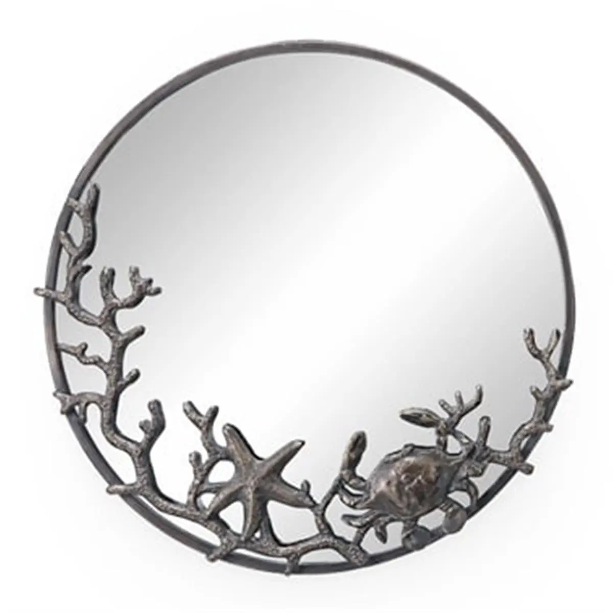 SPI Home 51058 Starfish & Crab Wall Mirror - 20 x 22 x 22 in.