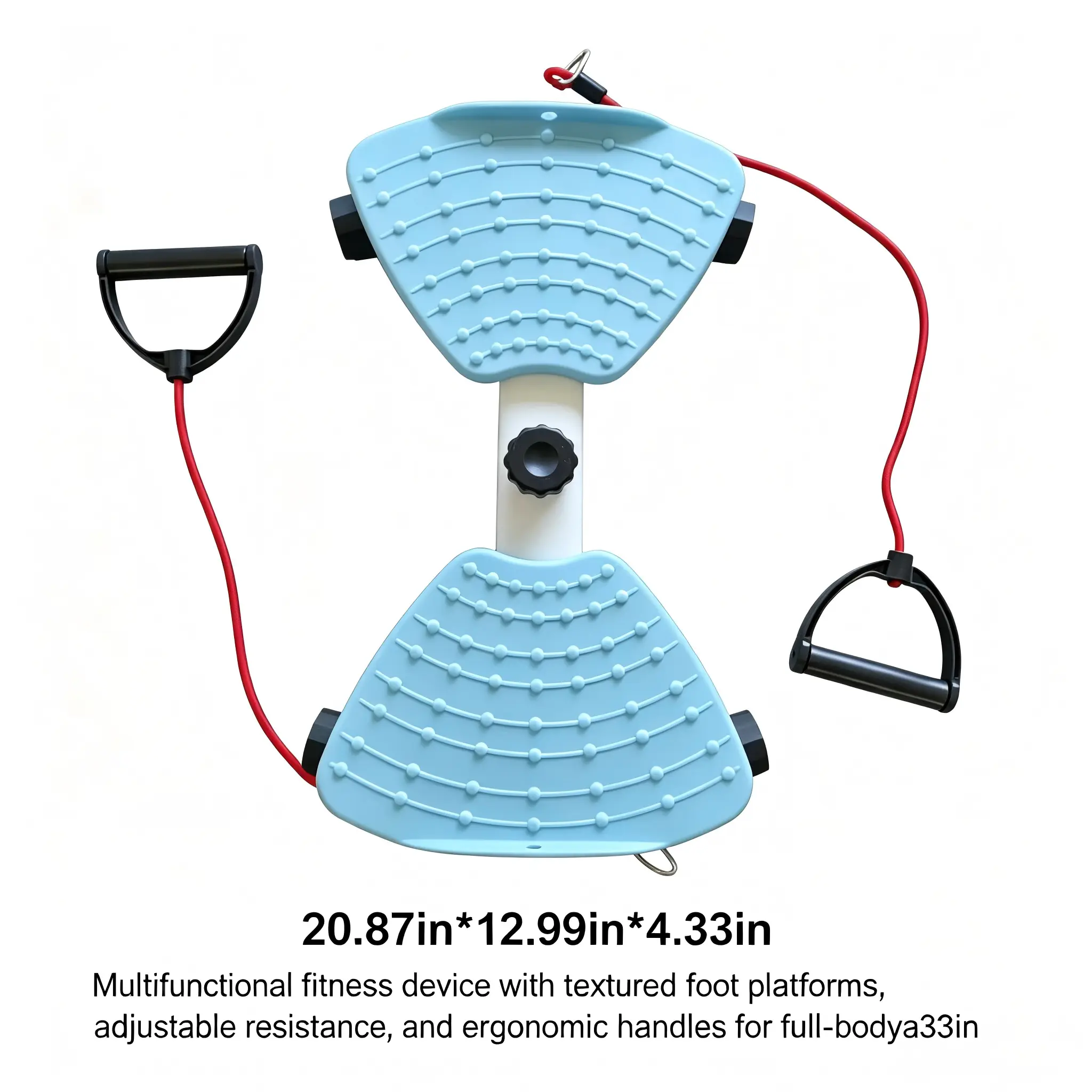 Rotational Activity Board with Tension Cords - Low Profile Dual Twisting Disc with Textured Anti-Slip Surface for Physical Balance & Structural Stability, Flat-Profile Design, Ready Out Of The Box, Reinforced Center Structure, Balance Training, Dual Rotat