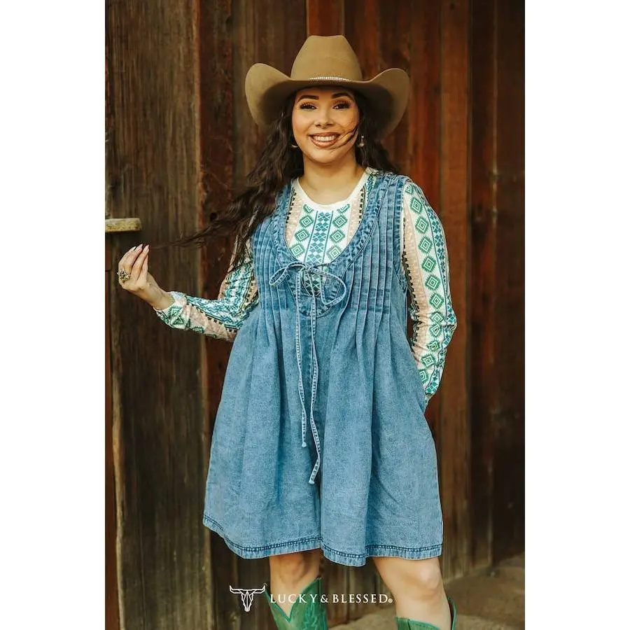 Tie Denim Romper