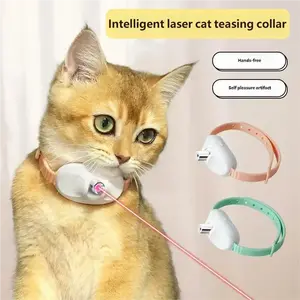 2026USB Rechargeable Automatic Cat Toy with LED Light Adjustable Angle Two Lighting Modes Auto Sleep Wakeup Interactive Indoor Pet Toy for Hands-free Fun