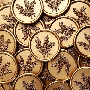 30 Pcs Rosemary Pattern Self-Adhesive Wax Seal Stickers, Ideal for Gifts, Wedding Invitations, Envelope Sealing, Elegant Design