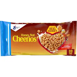 Honey Nut Cheerios Heart Healthy Breakfast Cereal, Gluten Free Cereal With Whole Grain Oats, Value Bag