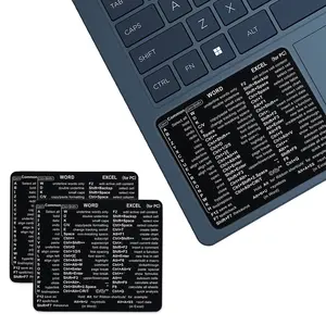 Word & Excel Shortcut Stickers for Keyboard – Microsoft Office Hotkey Labels, Laptop & Desktop Keyboard Shortcuts, Compatible with Windows & Mac, Study & Work Productivity Reference Guide