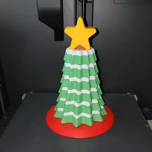 3D Printed Twisting Christmas Tree - Festive Decoration