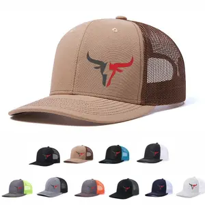 Neutral Horn Printed Baseball Cap, Adjustable Mesh Design Trucker Snapback Hat, Adjustable Stylish Sports Outdoor Hats, Casual Fitted Style, Perfect for Outdoor Activities & Daily Wear, Adjustable Caps