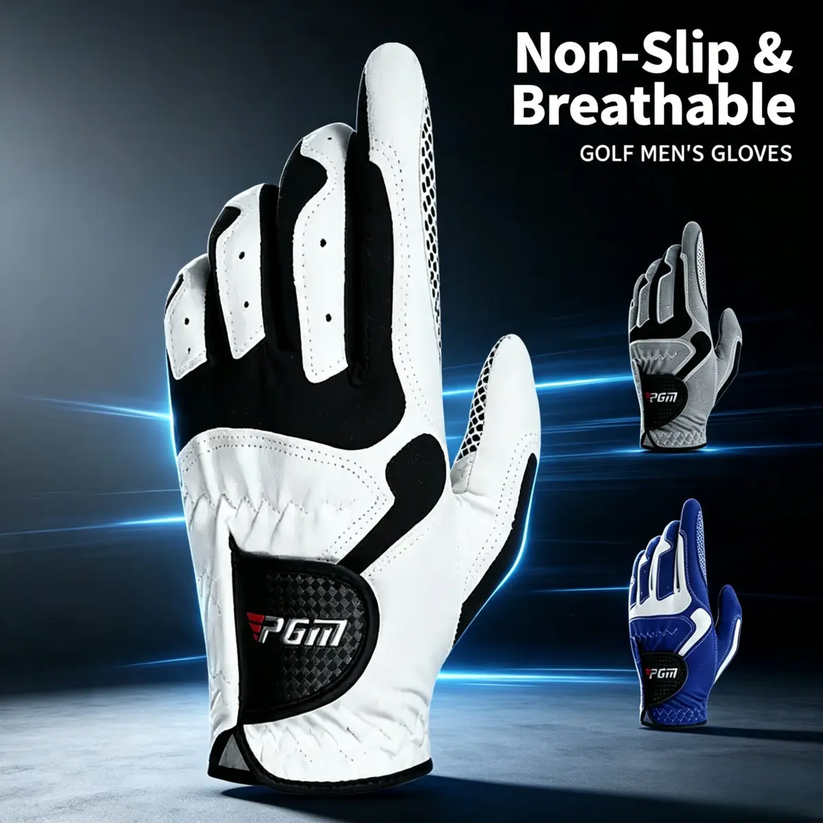 Men's Golf Glove, Premium Microfiber Golf Glove with Anti-Slip Grip, Breathable Durable Golf Gloves for Left Hand, Golf Accessories for Men