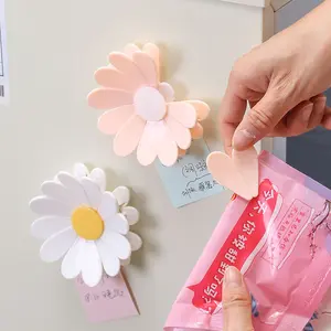 3D Daisy Flower Petal Shaped Fridge Magnets, Multifunctional Home Decor Sealing Clips & Magnetic Storage Organizer for Refrigerator, with Intelligent Voice-Activated Metal Lighter diy enthusiast