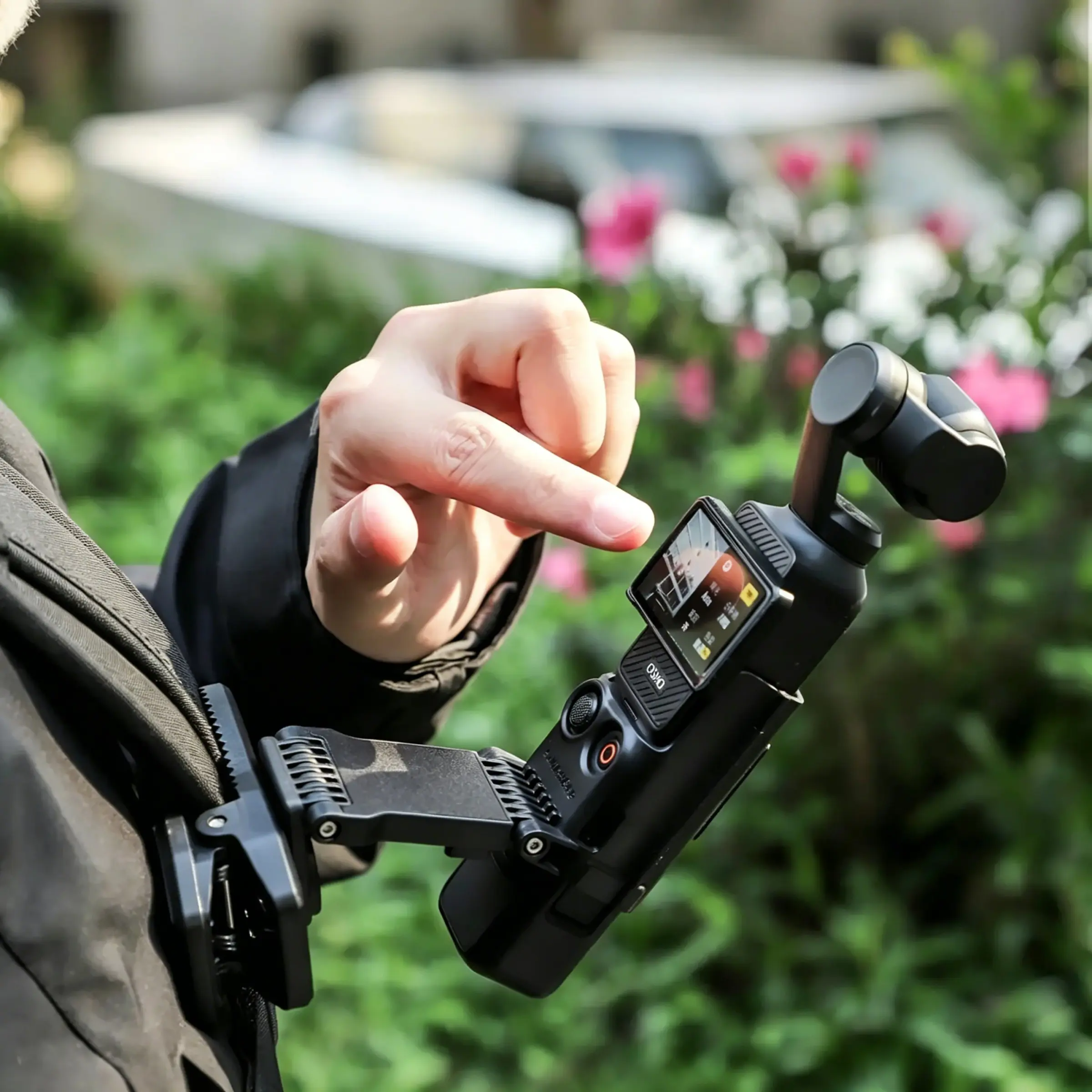 1 Pack Backpack Clip Mount for DJI Osmo Pocket 3/Pocket 4 | Extendable Rotatable Magnetic Holder - Hands-Free Vlogging, Cycling, Hi Adjustable Photography Camera Accessories