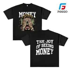 Unisex Oversized T-Shirt, "The Joy Of Seeing Money" Dollar Bill Print Tee, Loose Fit Round Neck Short Sleeve Top, All-Season Soft Comfortable Fabric, Trendy Money Design Casual Streetwear for Men & Women fashion everyday outdoorfun