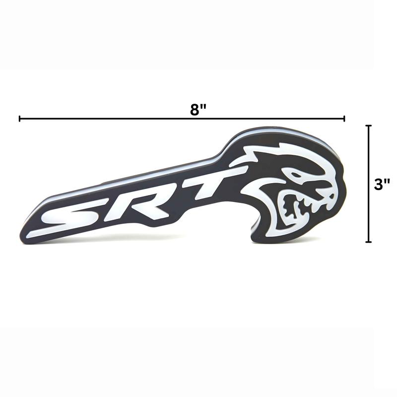Flow Series SRT Hellcat RGBW LED Badge Emblem Logo for Dodge Charger, Challenger, Chrysler, and Jeep