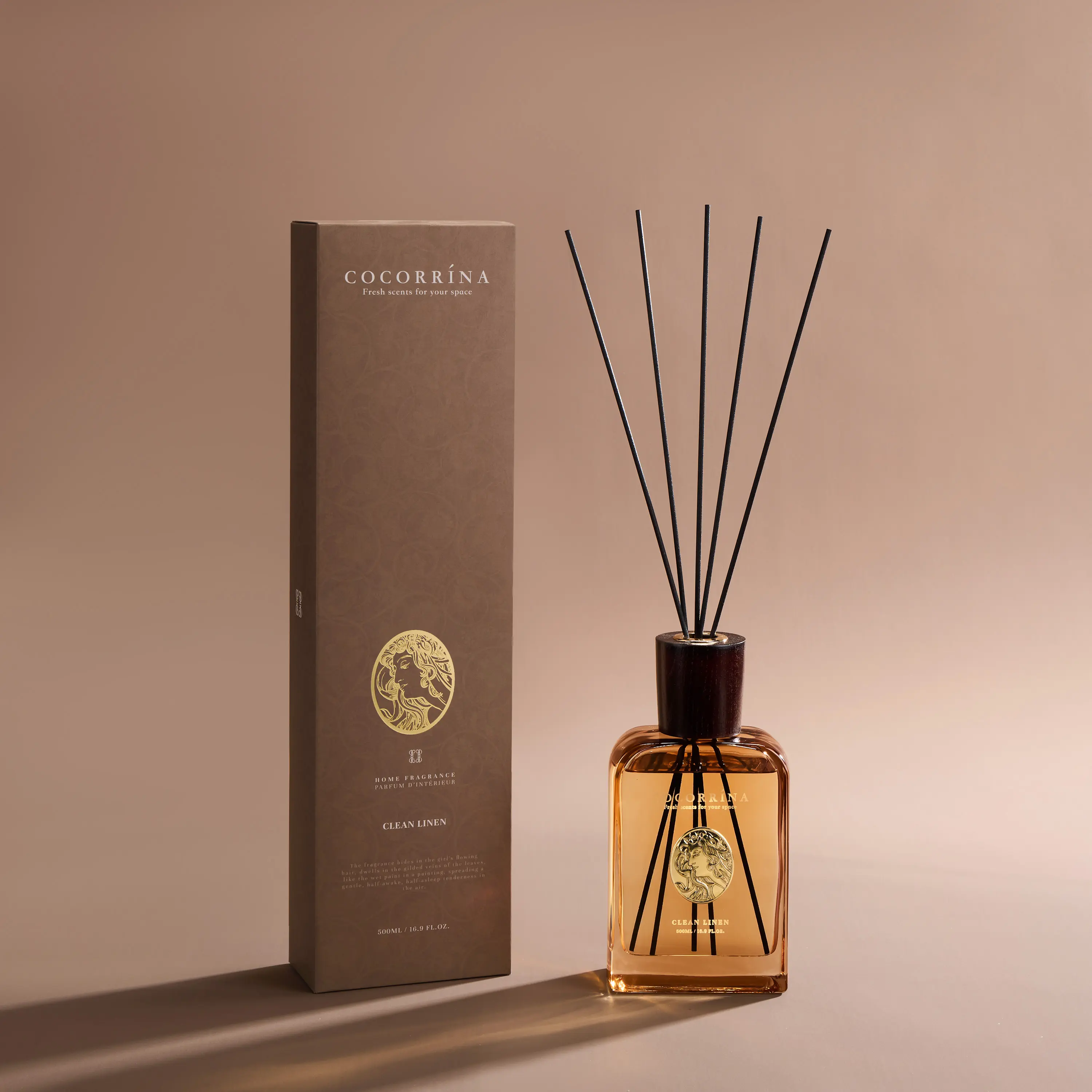 COCORRÍNA Clean Linen Reed Diffuser Set