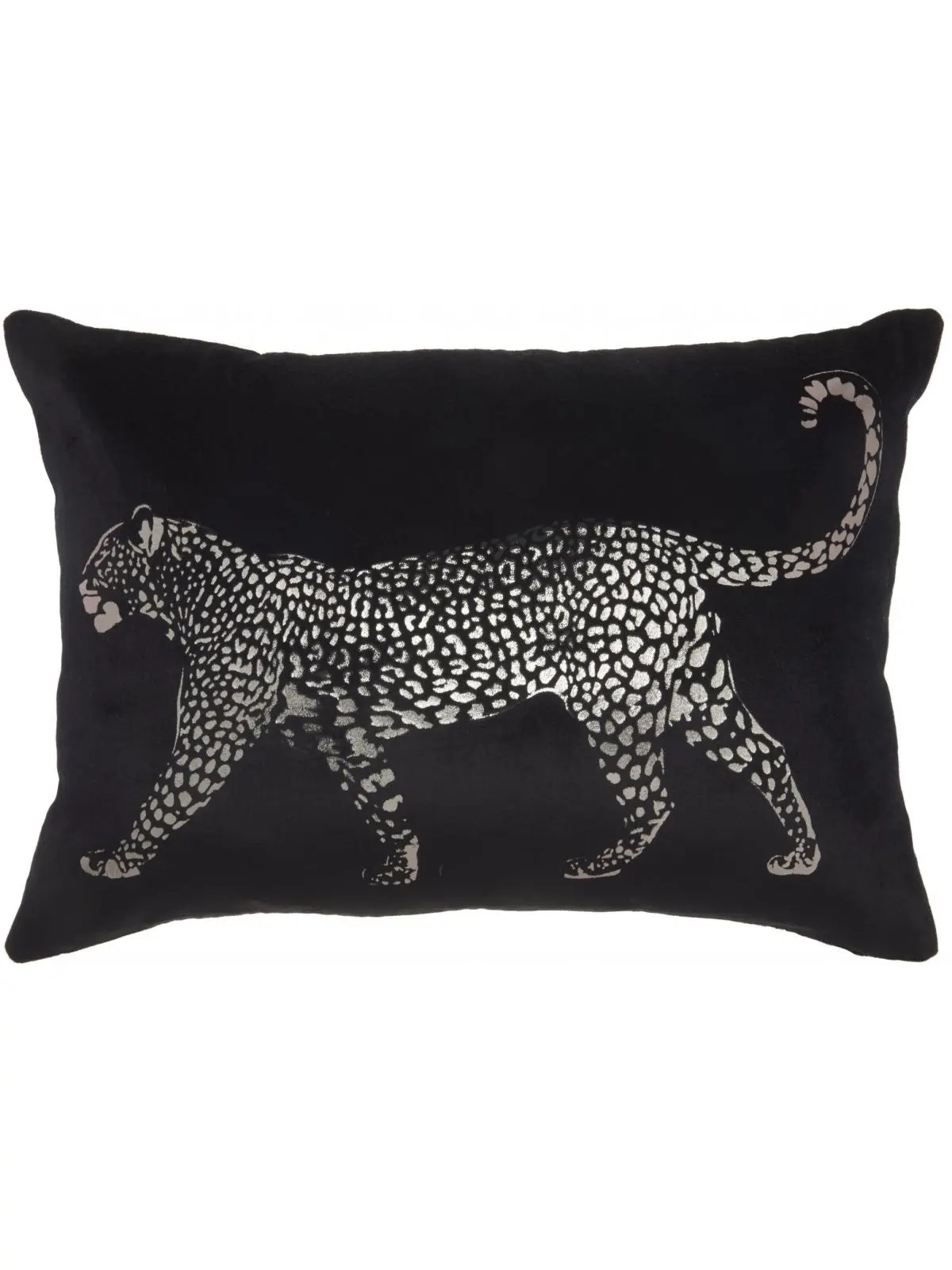 14 x 20 in. Black Leopard Lumbar Pillow
