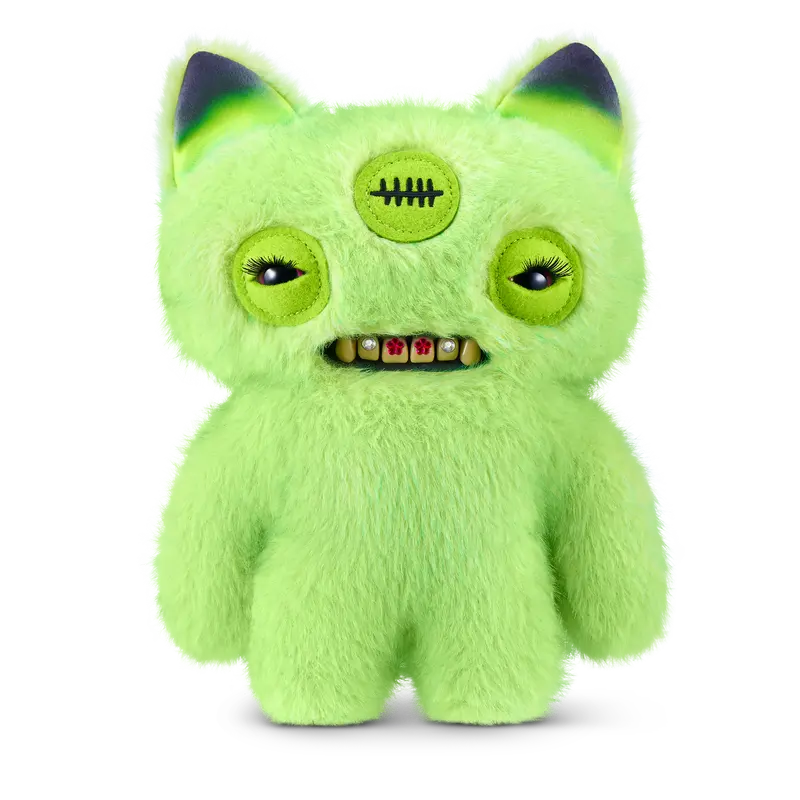 ZURU Fugglers Baddies Fuggs 9-Inch Annoyed Alien Stuffed Toy, Alien-Themed Collectible, Fluffy Attitude, Super Soft Furry Plush Toy for Hobbies & Play