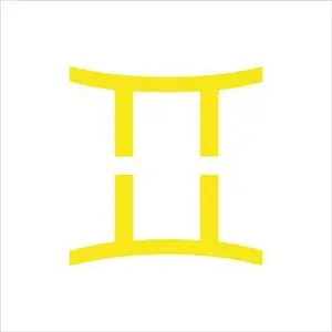 Gemini Zodiac Sign Shape Stencil