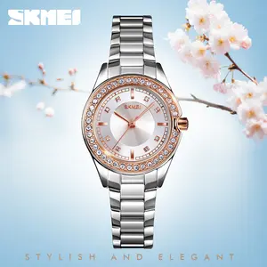 SKMEI Official Store Cross-Border Moment Beauty Diamond-Studded Elegant Korean Version Waterproof Women's Quartz Watch