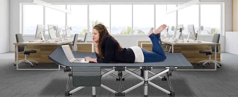 Naudacaa Folding Camping Cot with 2-Sided Mattress – Heavy-Duty, Portable Guest Bed for Camping, Travel, Outdoor & Indoor Use, Supports up to 880 lbs Blue Naudacaa Folding Camping Cot with 2-Sided Mattress – Heavy-Duty, Portable Guest Bed for Camping, Travel, Outdoor & Indoor Use, Supports up to 880 lbs Blue