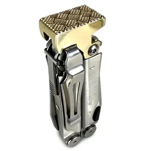 MultiTool Wave BRASS Hammer Head Mod, CNC Made, Locking, Easy Install, Locks Closed and Open, EDC Upgrade, Made in the USA