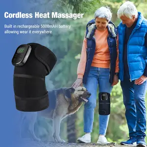 3-in-1 Heated Cordless  Knee Massager with Modes ,  Massage Therapy Device, Adjustable Hot Compress Vibrating Joint Insulation Cover,  Pads, Shoulder Pads, Arm Pads, Men's And Women's Winter Fever  Pads, Elderly Cold Legs, Winter Men's And Women's Gift