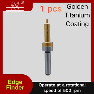 Titanium Coated Rr Center Rod, Handle Diameter 10mm, Head 10mm, Cnc Milling Machine Edge Finding Tool, 500 Rpm Use