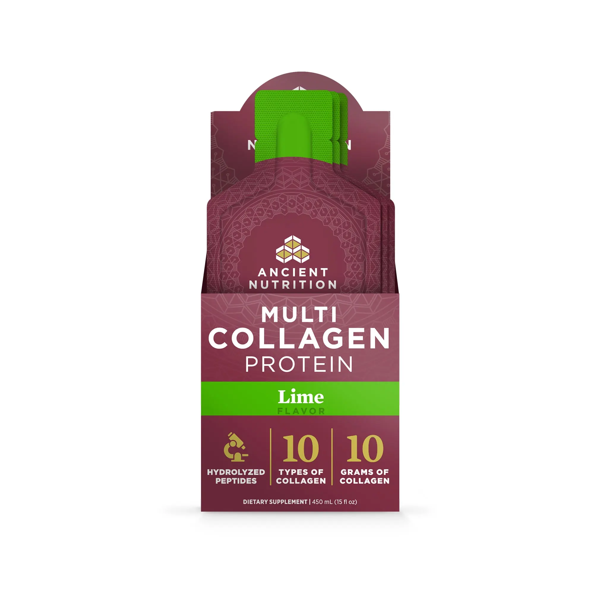 Multi Collagen Protein | Gel Packs Lime (15 Servings) Multi Collagen Protein | Gel Packs Lime (15 Servings)