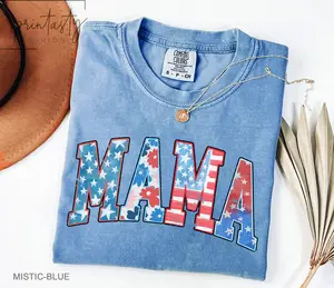 Comfort Colors American Mama t-shirt, Mama T-Shirt, Retro Mama America tee, 4th of July T-Shirt