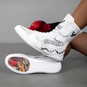 Bmuvlss Men's  Boxing Gymnastics Shoes - Large Size Low-Top Punch Footwear with Non-Slip Rubber Sole Suitable for Training, Outdoor & Casual Wear - All-Season Athletic Sneakers